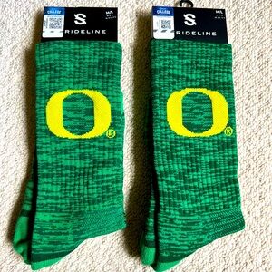 2 - PAIRS OREGON DUCKS STRIDE LINE SOCKS - NEW